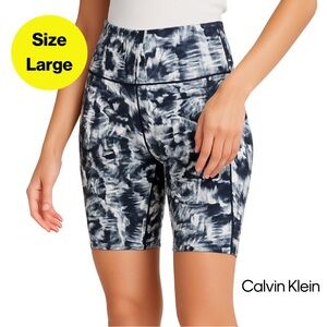 CALVIN KLEIN Abstract Athleisure Biker Shorts 🖤 (Size Large)